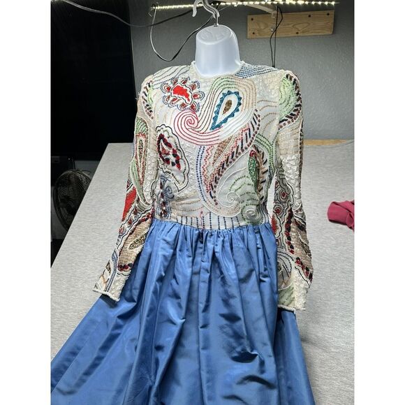 Dresses & Skirts - VTG Richilene Neiman Marcus Beaded Multicolor Ball‎ Gown Size 0-3